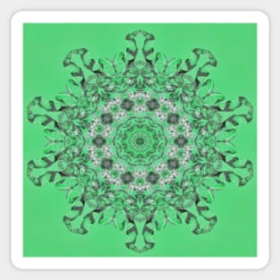 Kaleidoscope of mint green icicles Sticker